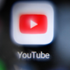 The YouTube logo seen on a smartphone screen on Oct. 12, 2021 in Moscow, used her as stock photo.